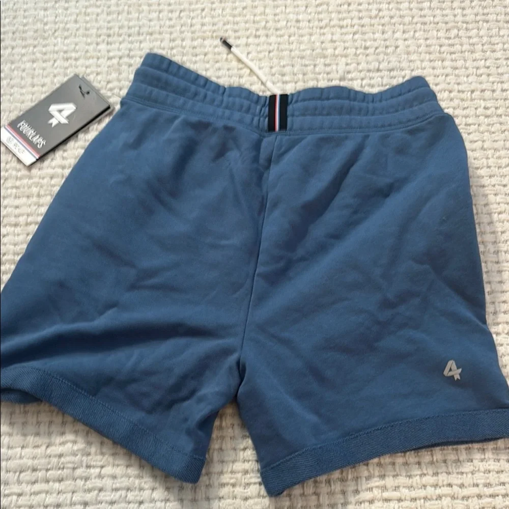 Athletic Blue Shorts with Elastic Waistband - Picture 3 of 4